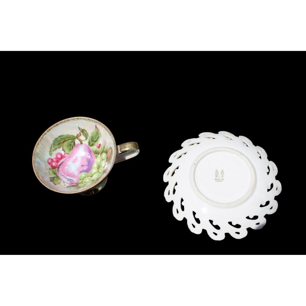 Vintage Hand-Painted Tea Cup & Saucer Set Made In Japan - Picture 10 of 11